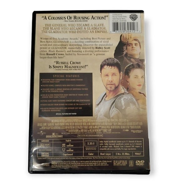 Gladiator - Widescreen DVD (Russell Crowe) - Picture 2 of 3